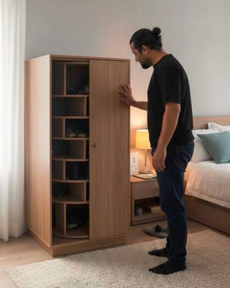 KINTORA 360° Rotating Storage Cabinet – Smart & Stylish Organizer